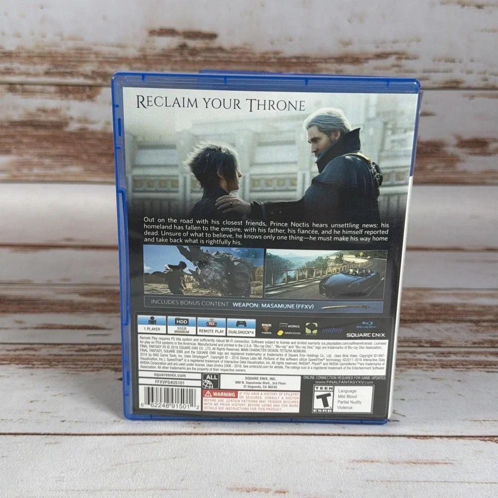 Final Fantasy XV 15 Day One Edition PS4 PlayStation 4 Game Complete CIB Used